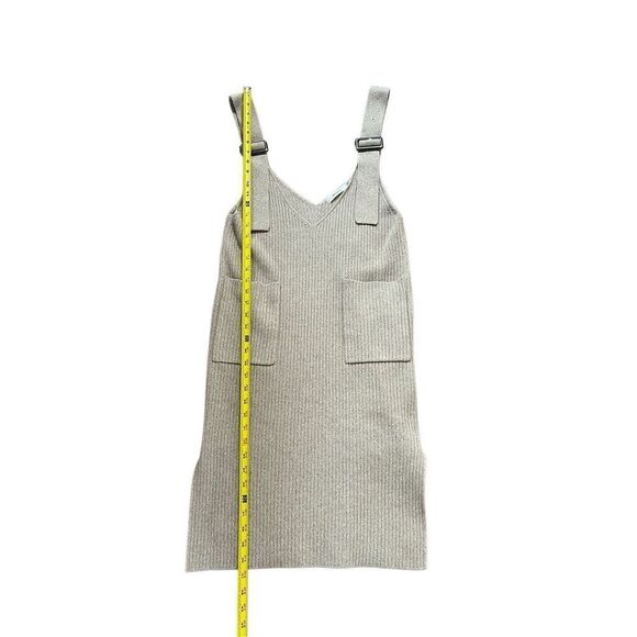 MOUSSY RIB KNIT JUMPER Sweater Overalls Dress Tan Women’s S/M/L Free Size - Picture 14 of 16